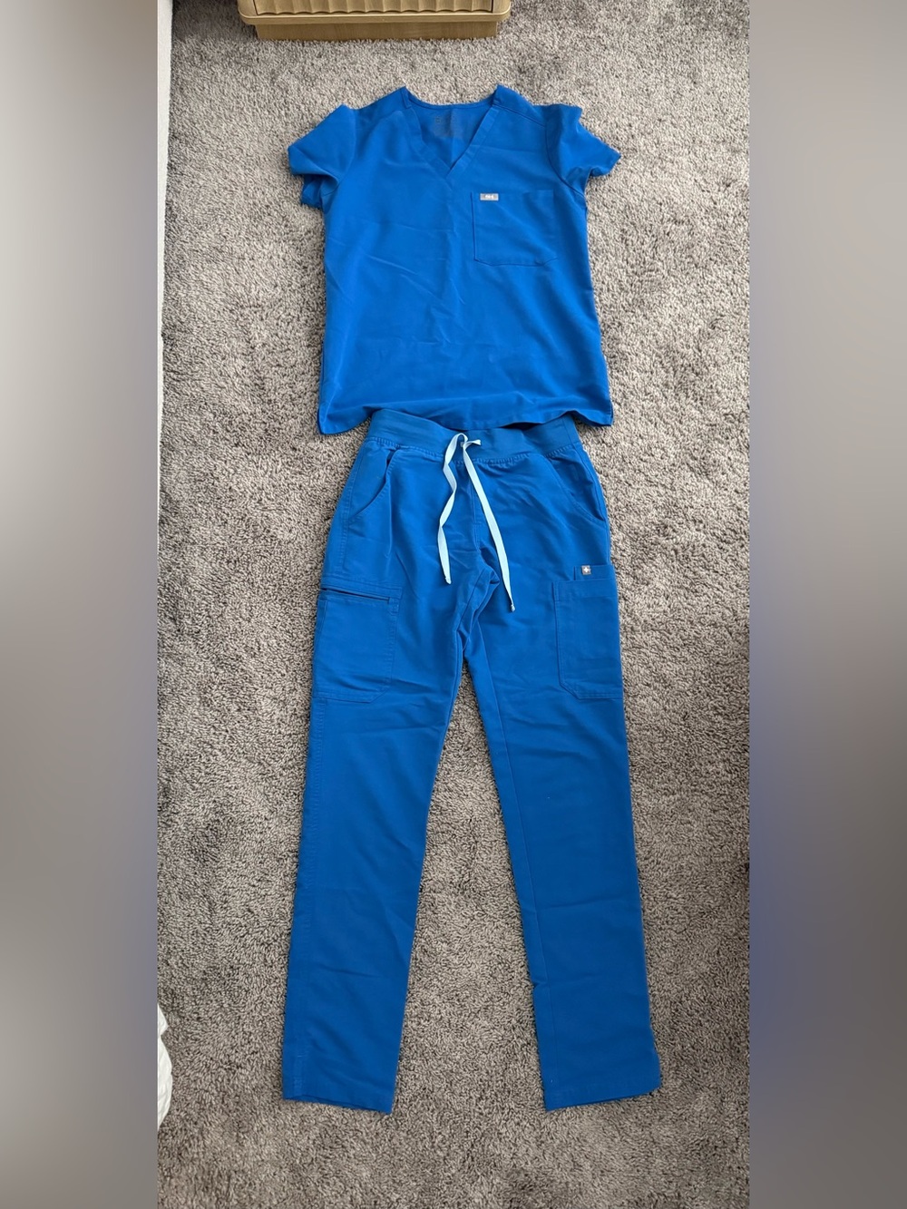 Figs Royal Blue Women's Drawstring Jogger Scrub Pants